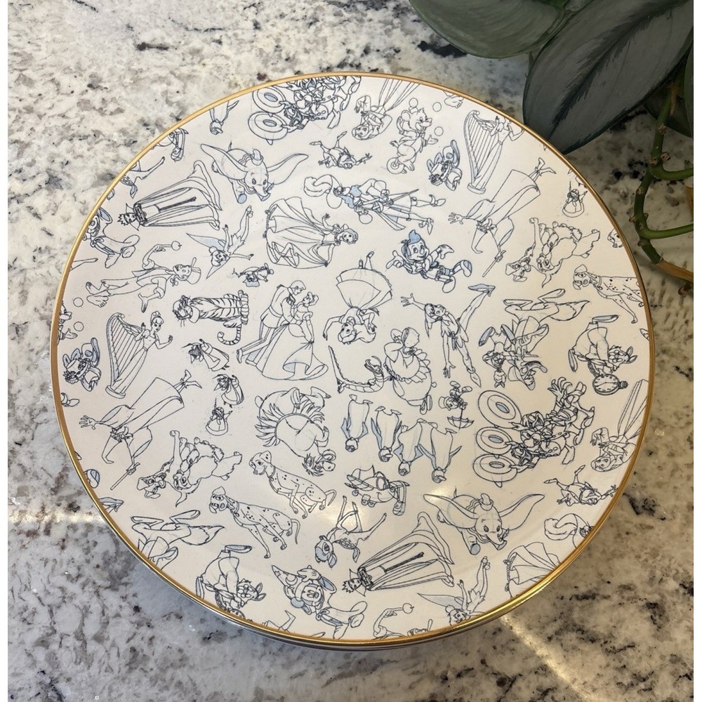 4 Dinner Plates DIsney INK & PAINT Character Sketches Splash Mountain